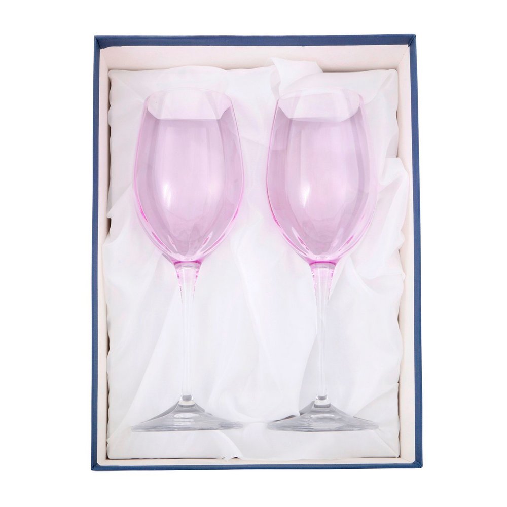 Набор бокалов для белого вина 2 шт. 385 мл Le Stelle Monalisa розовый Le Stelle CKH-999 - фото 8