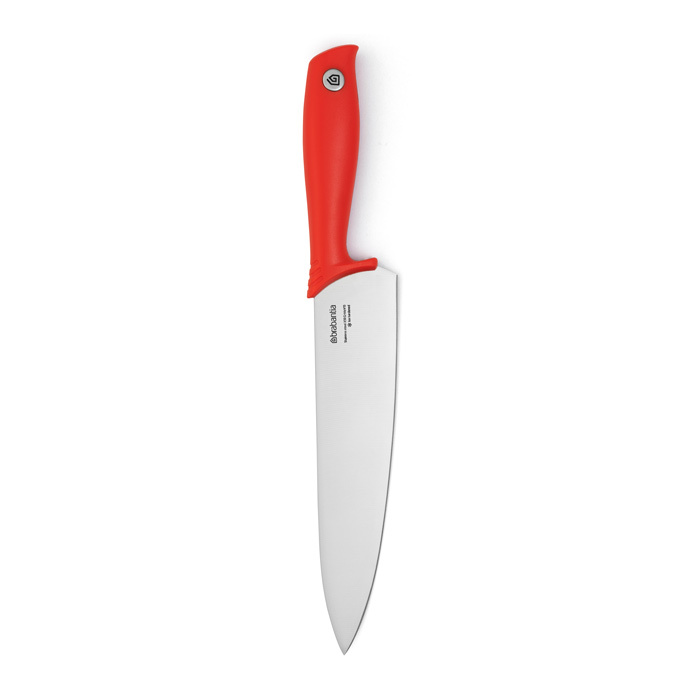 Нож поварской Brabantia красный подставка для ножей brabantia tasty colours
