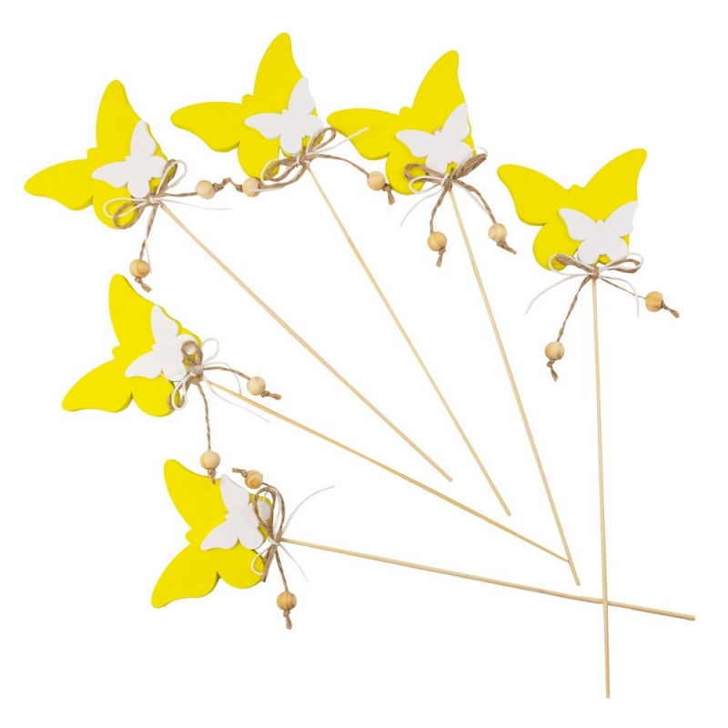 Набор вставок Азалия Бабочка 6 шт жёлтый шумовка atlantis жёлтый