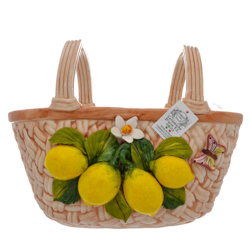Ваза-сумка 34 см Orgia Лимоны