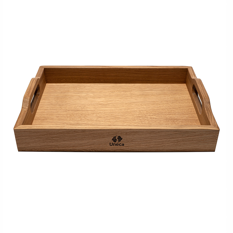 Поднос дубовый с ручками 42 x 30 x 6 см Uneca Рустикальный дуб 6390₽