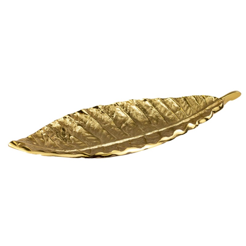 Блюдо Лист 34 х 13 х 4 см Азалия золотое 3290₽
