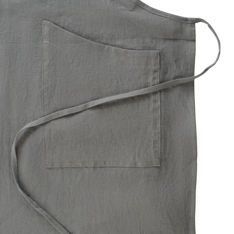 Фартук из умягченного льна 82 x 70 см Tkano Essential серый от CookHouse
