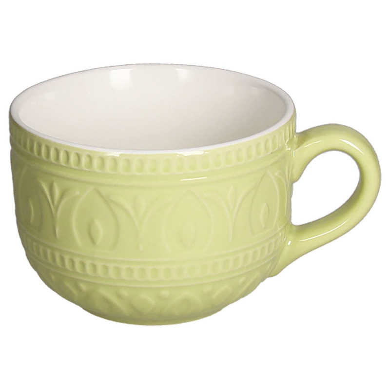 Чашка 600 мл Tognana Relief зелёный ваза 20 см san miguel citron breeze зелёный