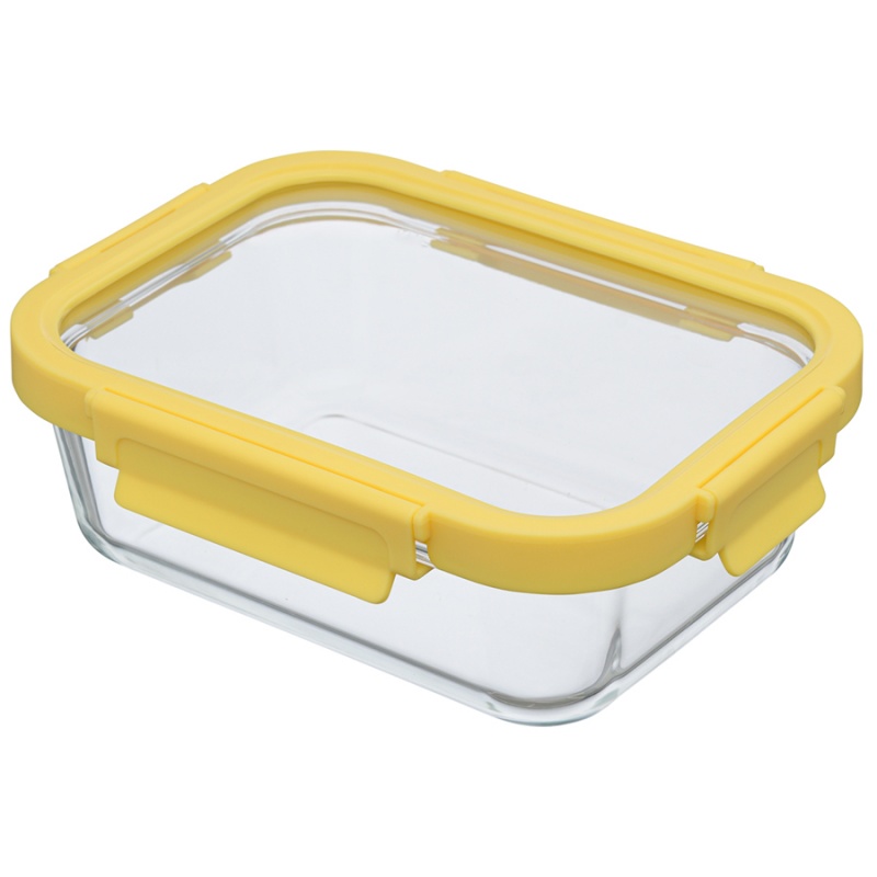 Контейнер стеклянный 1,05 л Smart Solutions жёлтый контейнер стеклянный regent inox desco круглый 0 4 л