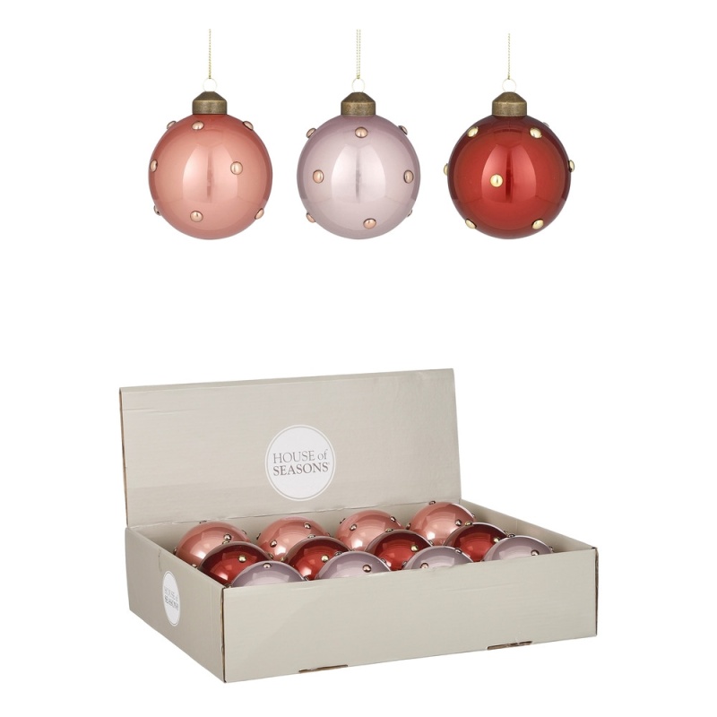 

Шар стеклянный 8 см House of Seasons 3 цвета в ассортименте