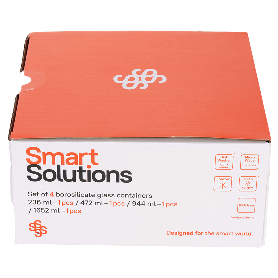 Набор контейнеров для запекания и хранения smart solutions pastel, 4 шт. Smart Solutions CKH-JV501RD_PASTEL - фото 4