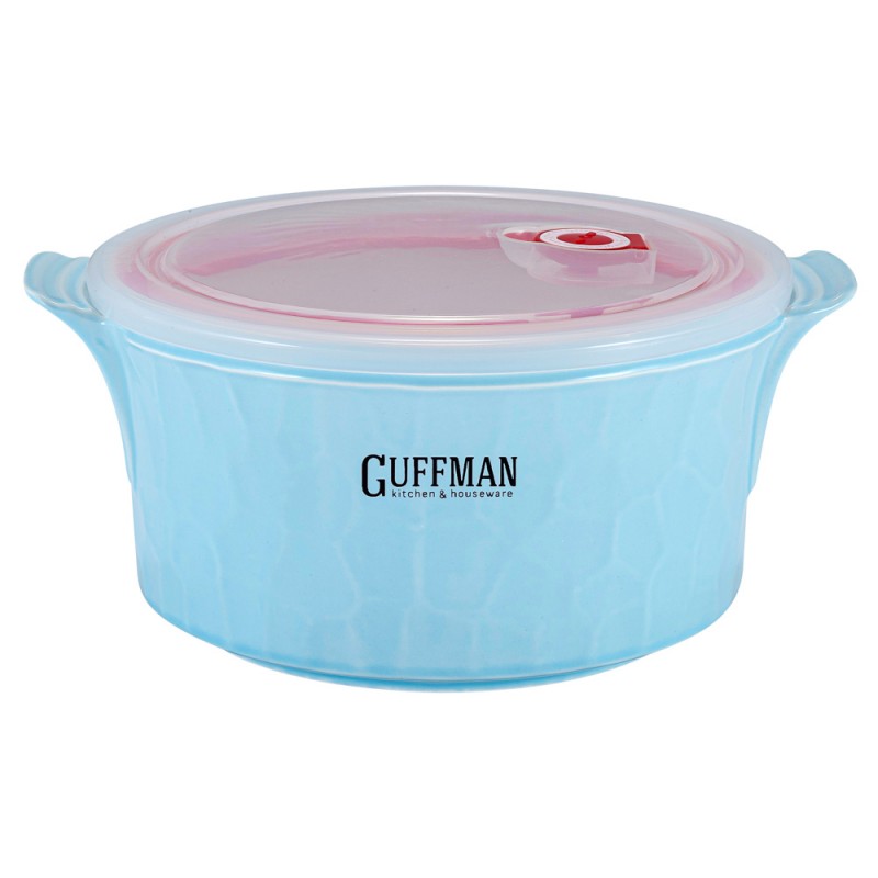 Контейнер керамический с вакуумной крышкой 2,2 л Ceramics Guffman голубой Guffman CKH-C-06-033-B - фото 1