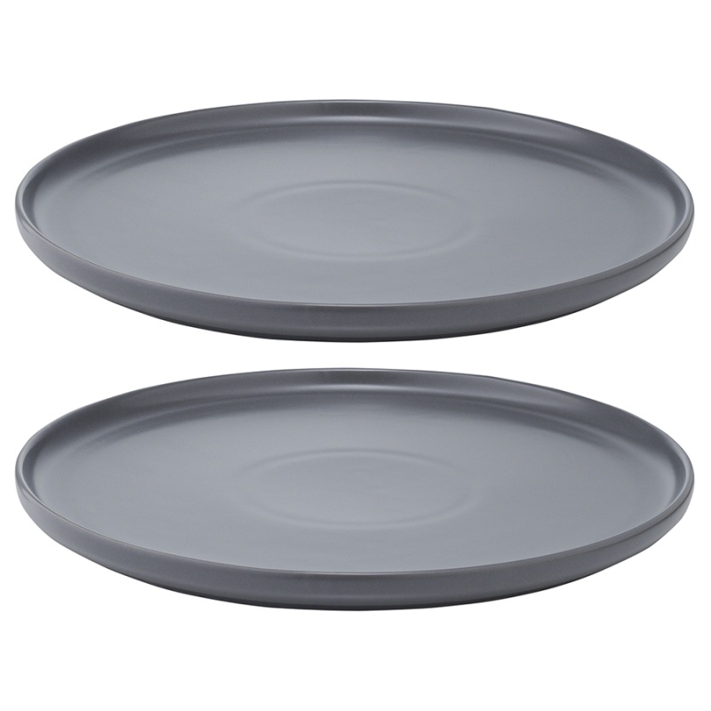 Набор тарелок 25 см Tkano Essential 2 шт тёмно-серый