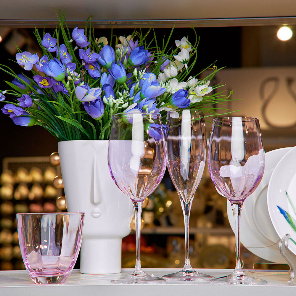 Набор бокалов для белого вина 2 шт. 385 мл Le Stelle Monalisa розовый Le Stelle CKH-999 - фото 4