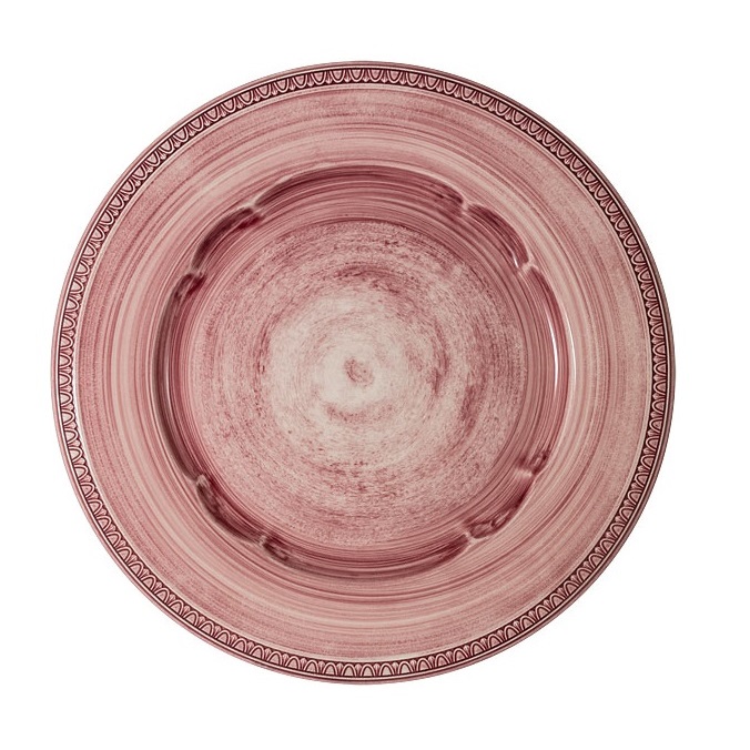 Тарелка обеденная 27 см Matceramica Augusta розовый