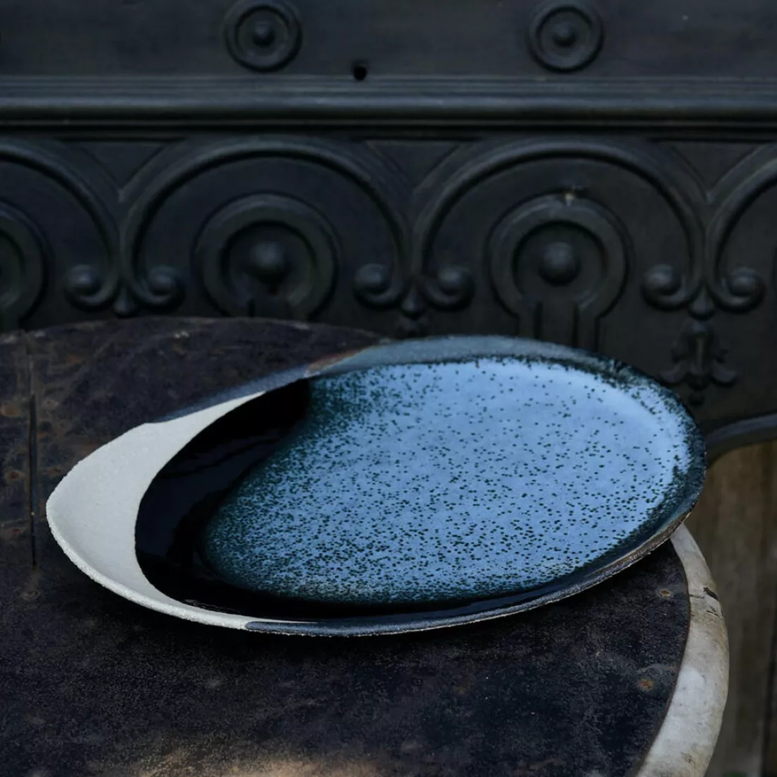 Тарелка овальная 25 см Jars Wabi синий CKH-963328 - фото 3