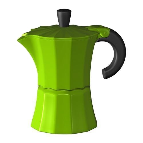 Кофеварка гейзерная на 3 чашки Morosina 150 мл зеленая