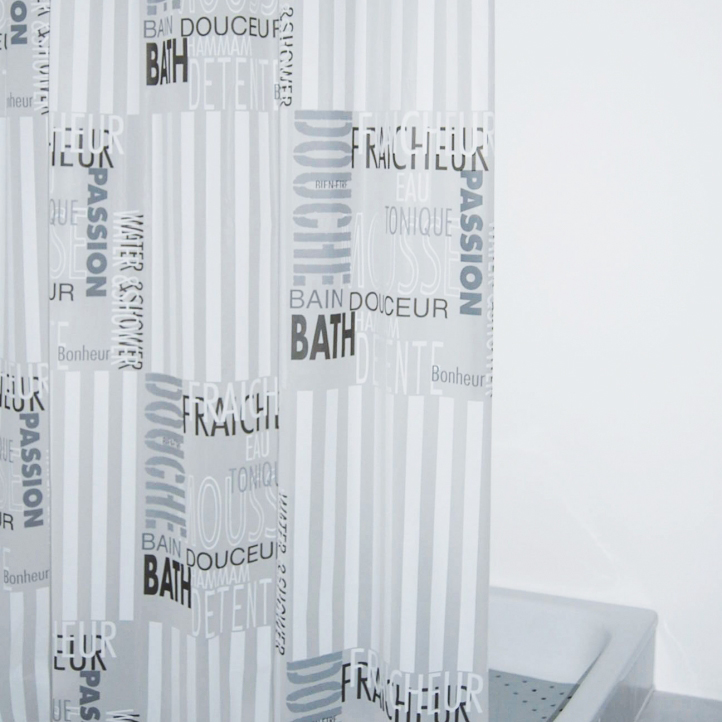 Штора для ванных комнат 180 х 200 см Ridder Font полупрозрачный ridder штора для ванных комнат bambus 180х200 см