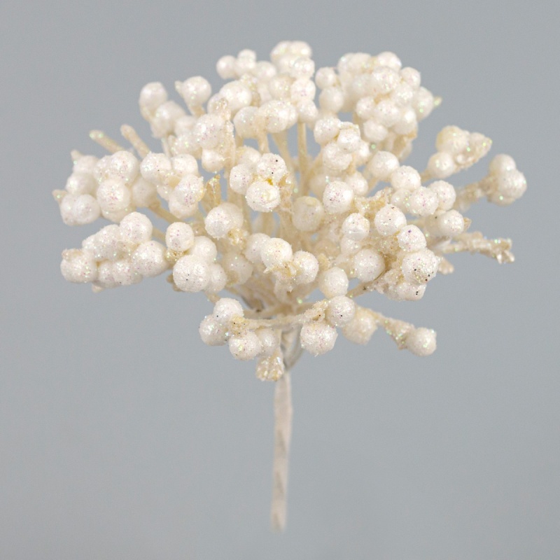 Ягоды декоративные 14 см Азалия белый Азалия DMH-WF21007WT - фото 1