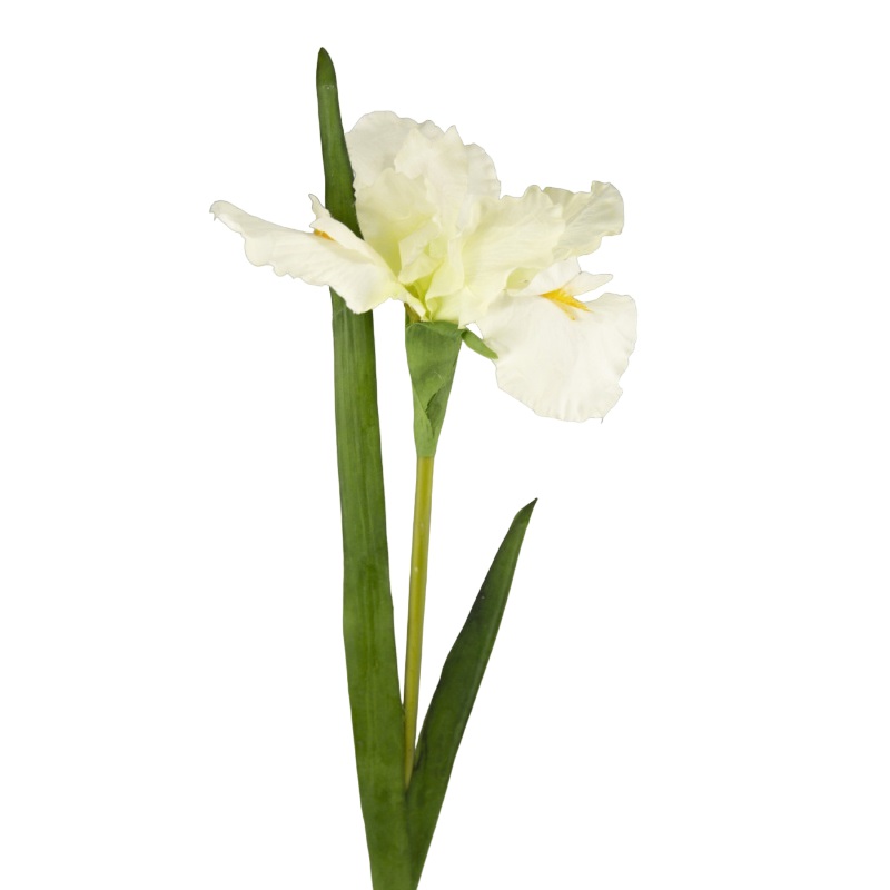 Ирис декоративный 95 см Азалия белый декоративные листья с глиттером азалия белый