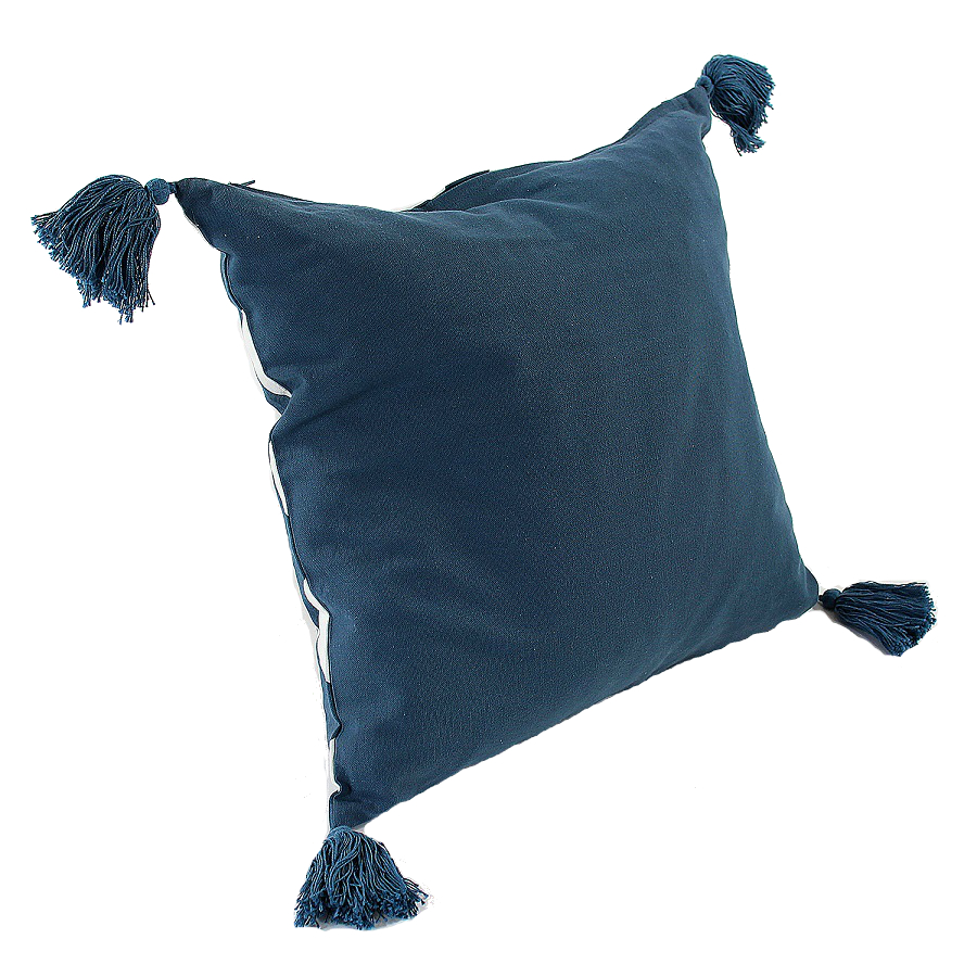 Чехол для подушки traffic с кисточками серо-синего цвета из коллекции cuts&pieces, 45х45 см Tkano CKH-TK22-CC0015 - фото 3