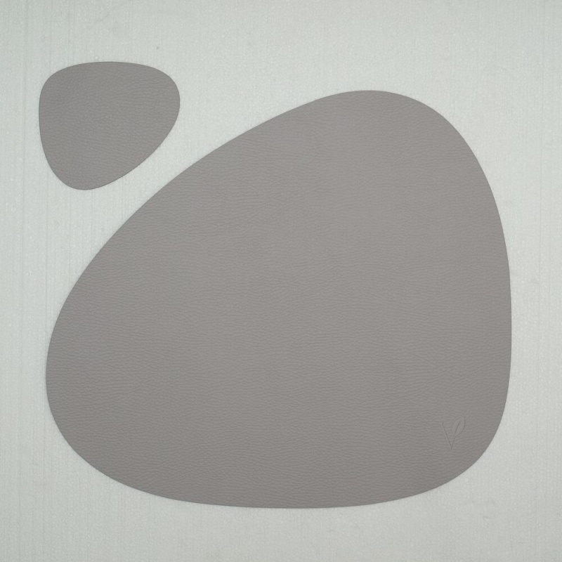 Салфетка подстановочная фигурная и подстаканник 37 x 44 см Vero серая