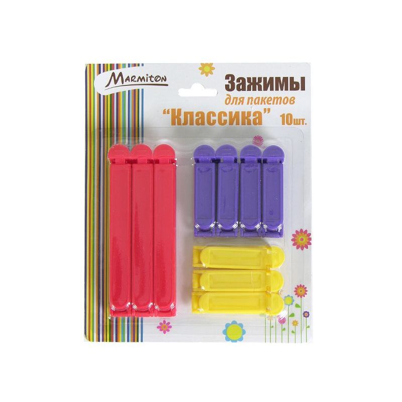 

Зажим д/пакетов "Классика" 10 шт (12 см, 6,5 см) Marmiton 96/24