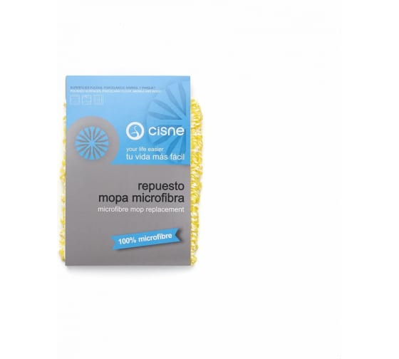 Насадка для швабры плоская Cisne жёлтый-белый