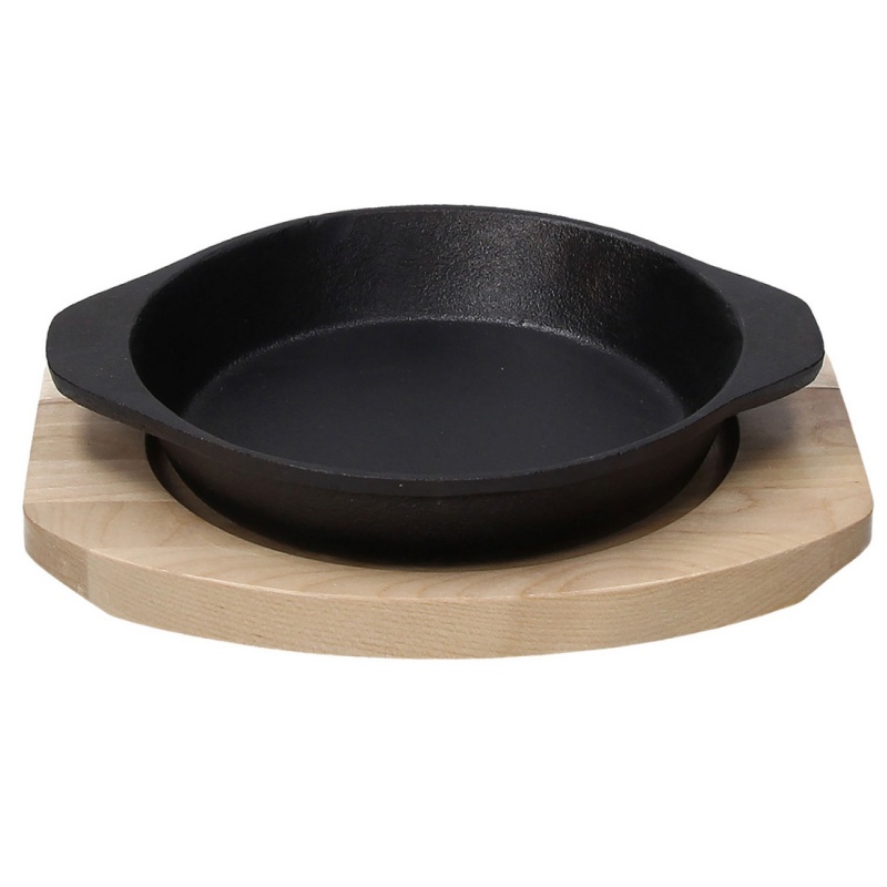 Сковорода-гриль чугунная порционная 14 см на подставке Tognana Fusion Taste чёрный от CookHouse