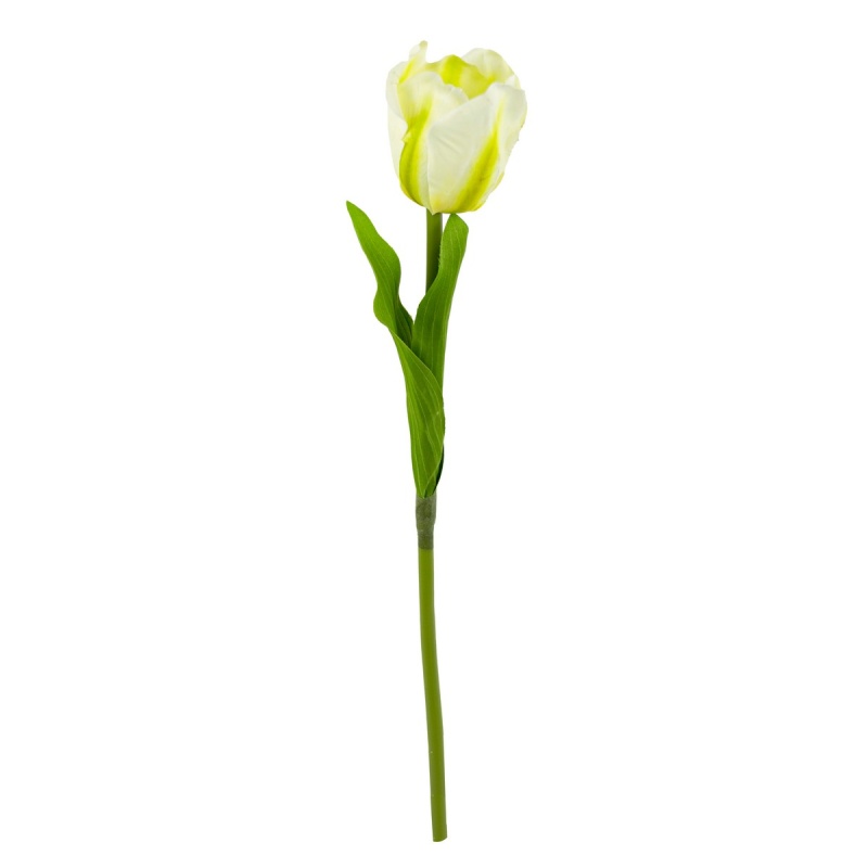 Тюльпан декоративный 41 см Азалия белый время дарить любовь