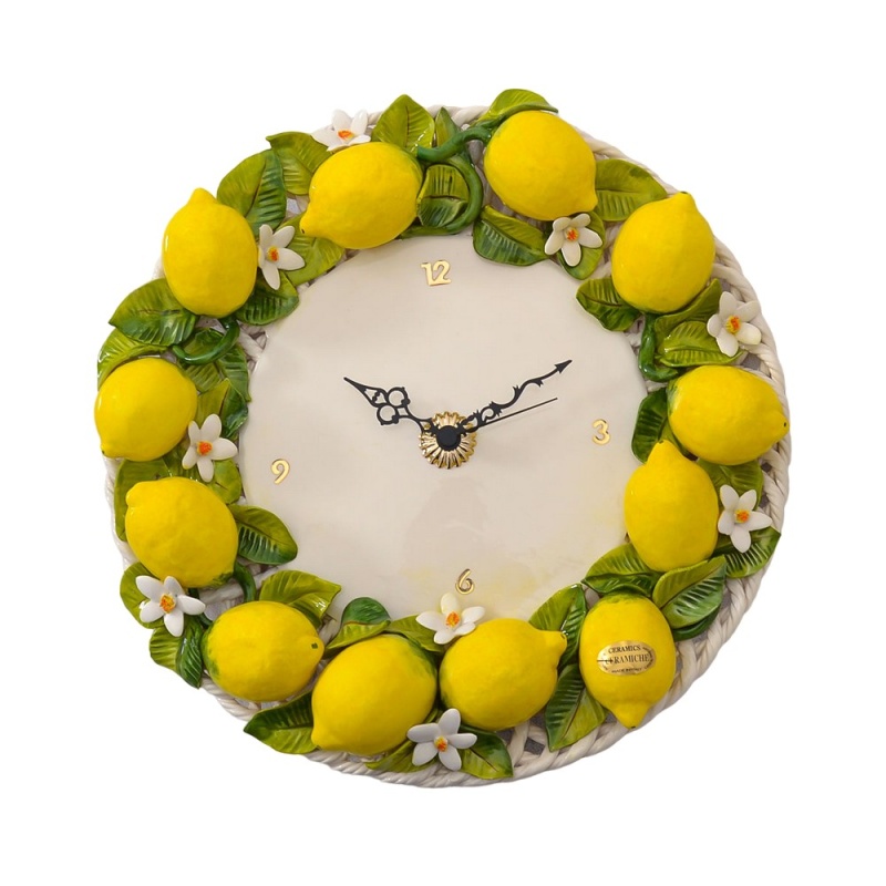 Часы настенные 42 см Orgia Лимоны часы настенные ы тюльпаны на белом фоне 25 х 25 см