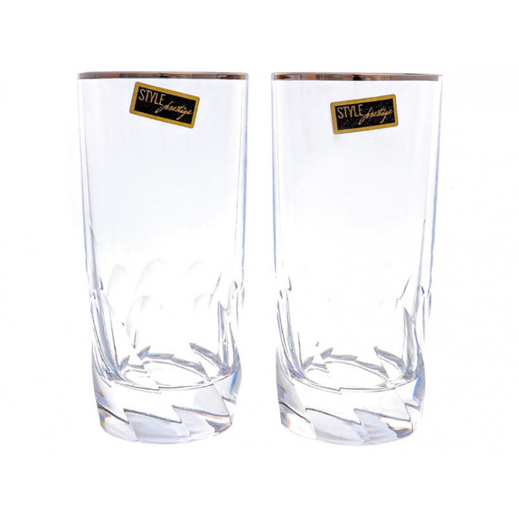 Набор стаканов для воды Style prestige Палермо платина 2 шт мочалка beauty style брус овал крапива хлопок 45587 4002