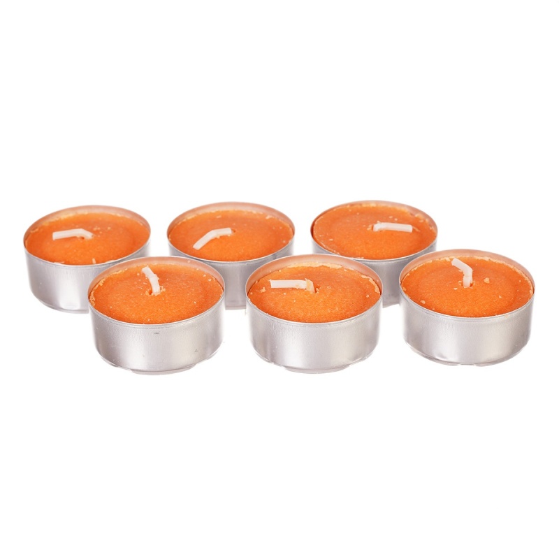 Набор свечей чайных 17 x 4 см Adpal Персик 6 шт набор свечей из вощины