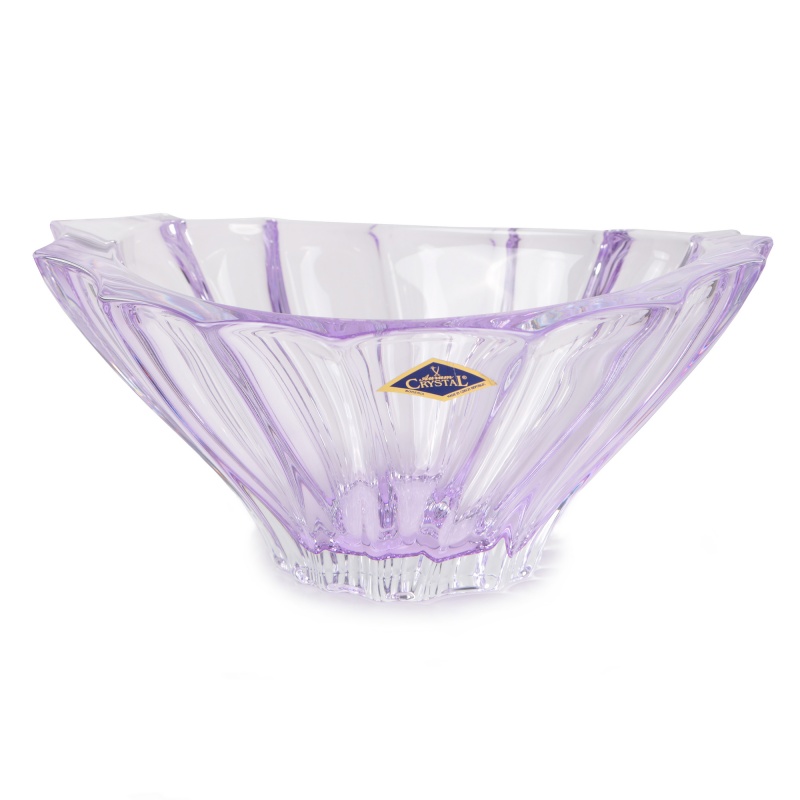 Конфетница 22 см Aurum Crystal Plantica Amethyst от CookHouse