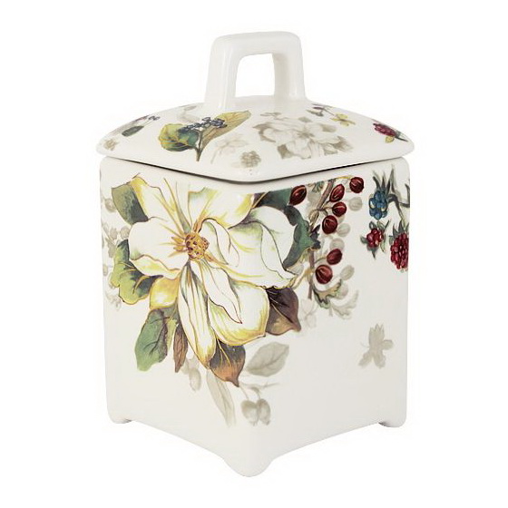 Банка для сыпучих продуктов 15см, 0.5л "Магнолия"