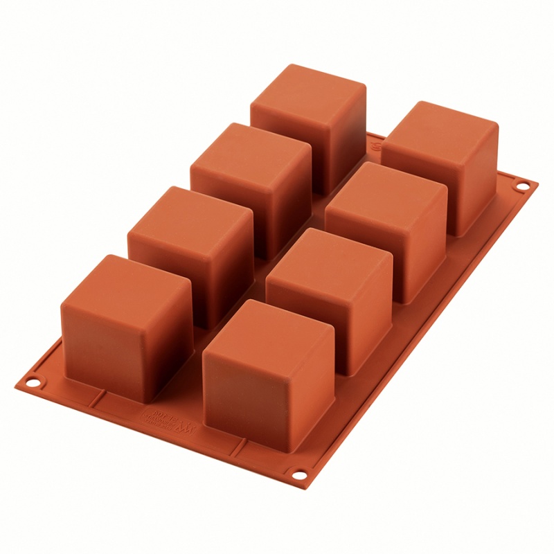 Форма для приготовления пирожных Silikomart Cube 5х5 см силиконовая форма для приготовления вафель silikomart waffel classic силиконовая золотая