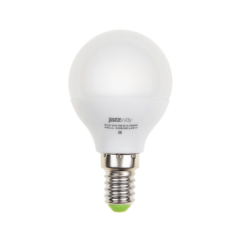 Лампа светодиодная 4000К JazzWay 5 Вт G45 нейтральный белый свет 26₽