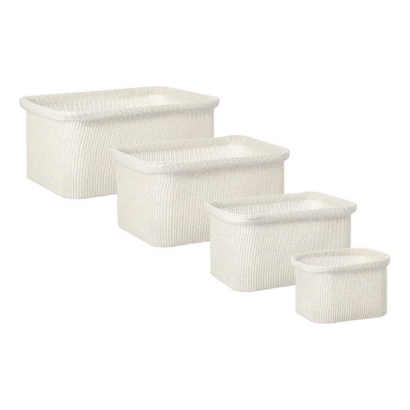 Набор из 4-х корзин для хранения Bergenson Bjorn Sustainable collection молочный 4700₽