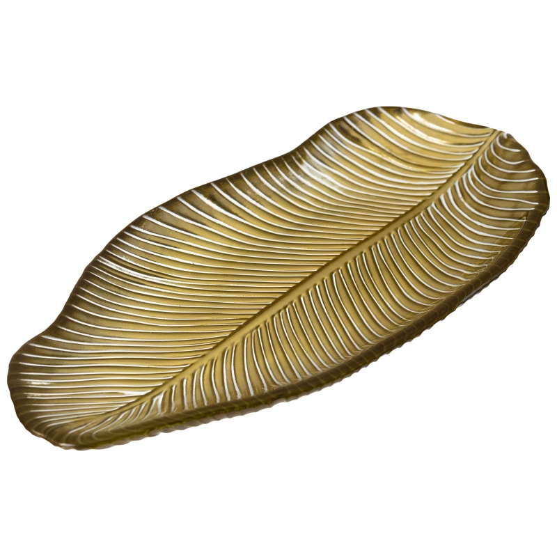 Блюдо 34,5 см Akcam Banana Leaf золотой блюдо с подогревом regent британи 2 секции с крышками