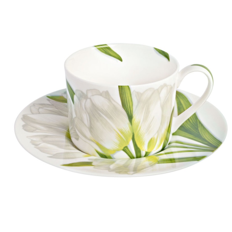 Чайная пара 230 мл Taitu Freedom Flower белый чашка с блюдцем чайная 200 мл tognana favola beige
