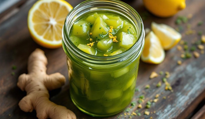 Варенье из фейхоа с имбирём, лимоном и кардамоном