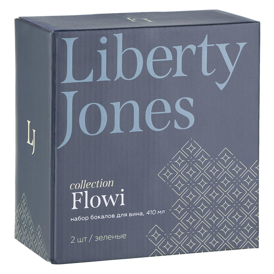 Набор бокалов для вина flowi, 410 мл, зеленые, 2 шт. Liberty Jones DMH-HM-LJ-FL-WGLS-G410-2 - фото 5