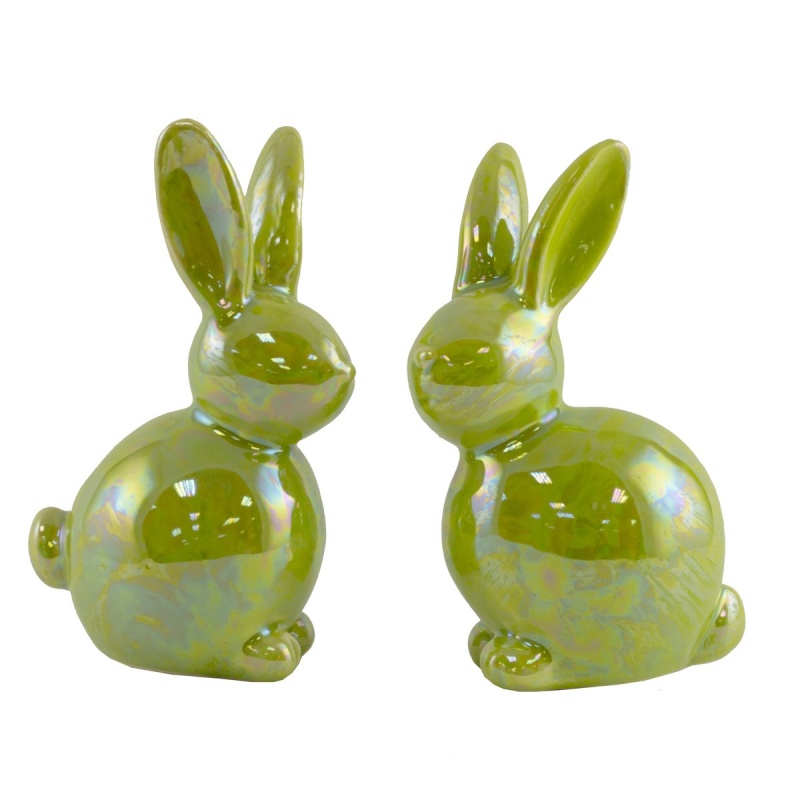 Сувенир 10,5 см Азалия Заяц зелёный гирлянда 160 см азалия кролики жёлтый