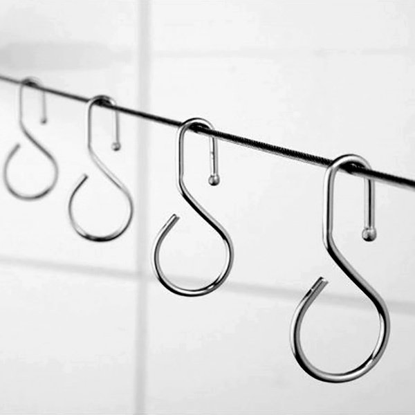 Крючки для тросика хром 16 штук Ridder
