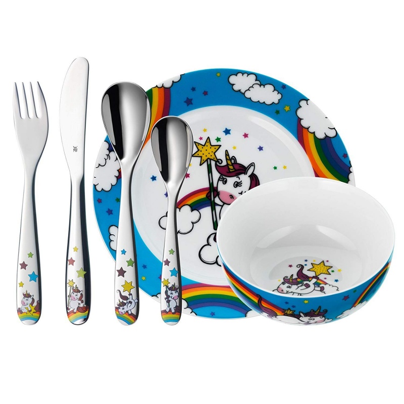 Набор детской посуды 6 предметов WMF Unicorn Единорог авточехлы универсальные verona материал лён ver 1505 синий 15 предметов