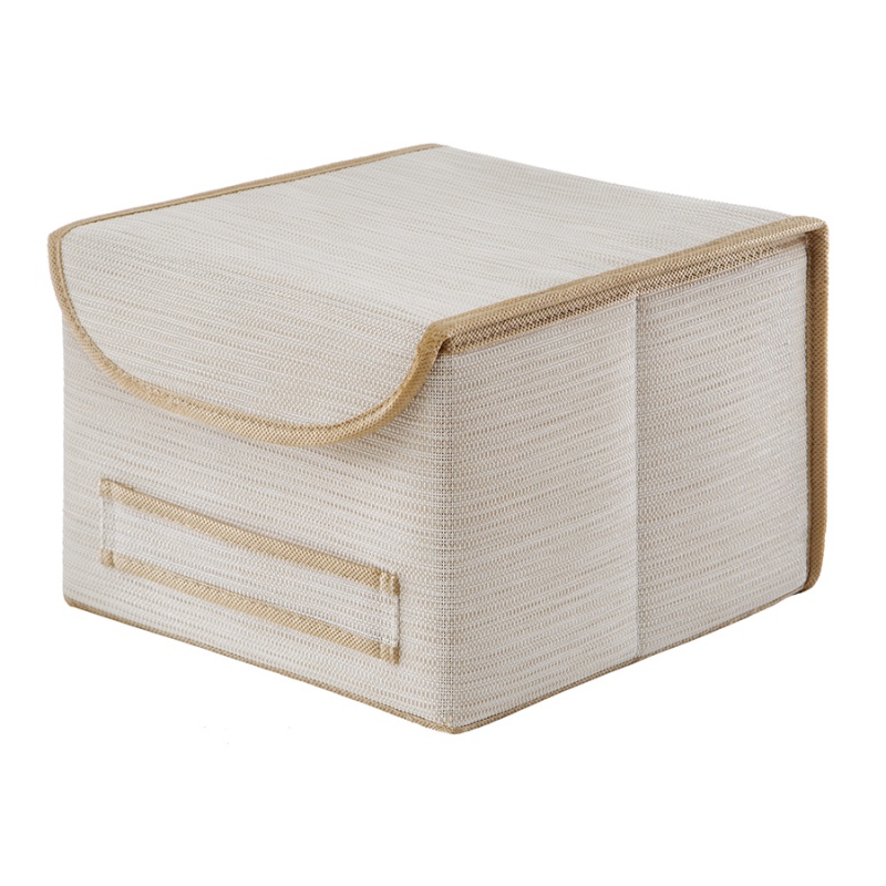 

Коробка для хранения с крышкой Casy Home бежевая