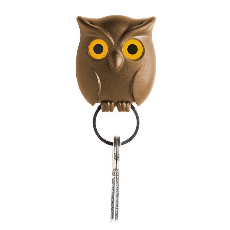 Держатель для ключей night owl, коричневый Qualy DMH-QL10195-BN