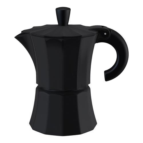 Кофеварка гейзерная на 3 чашки Morosina 150 мл черная