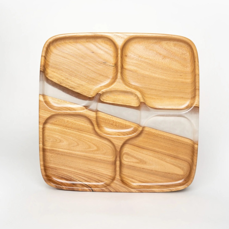 Менажница 30 см Мастерская Клименко Квадро жемчуг