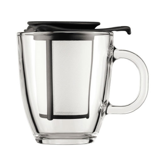 Кружка с фильтром для заваривания чая Bodum Yo-Yo кружка стеклянная для заваривания с металлическим ситом 550 мл 8×12 5×12 3 см