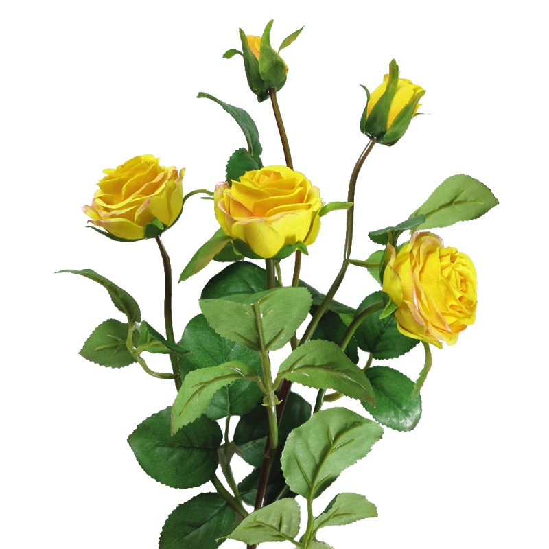 Искусственная кустовая роза 55 см MayBlummy жёлтый MayBlummy CKH-0114