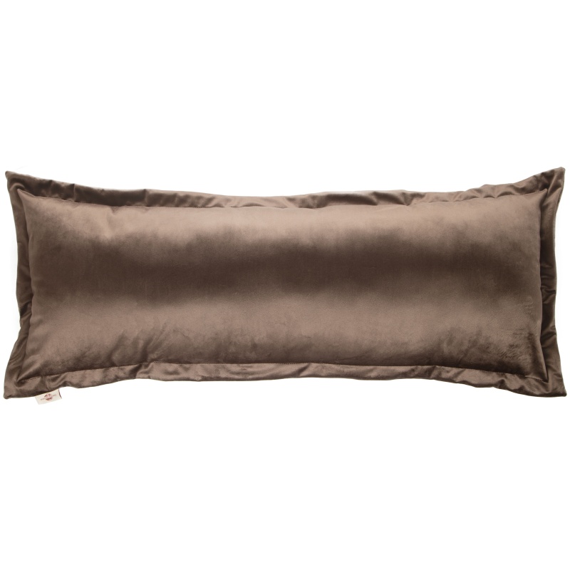 Подушка декоративная 32 х 90 см Melograno коричневый бархат подушка автомобильная косточка на подголовник экокожа 18×25 см коричневый
