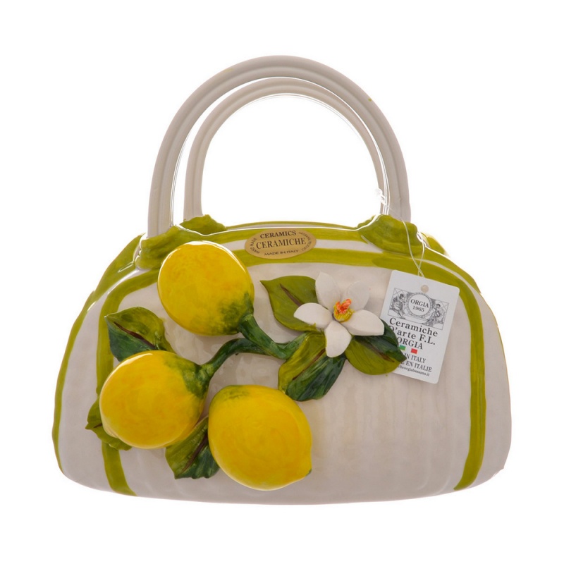 Ваза-сумочка 26 см Orgia Лимоны