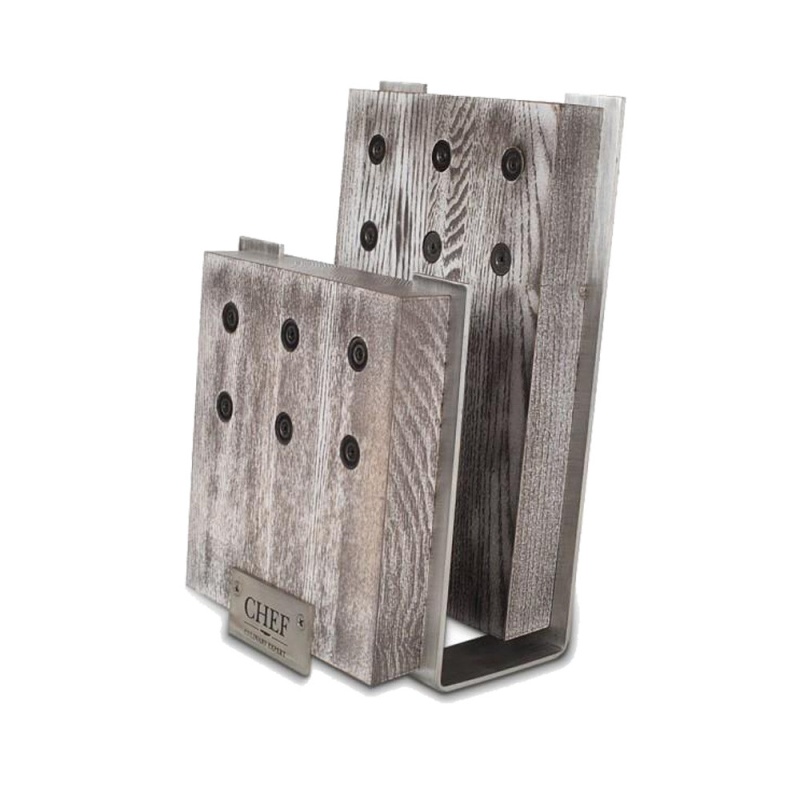 Подставка с магнитными держателями для 6-ти ножей Chef серый 15190₽
